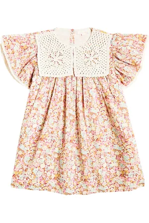 Louise Misha Warisa crochet-trimmed floral cotton dress
