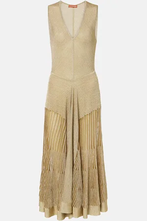 Altuzarra Anastasia knitted lame midi dress