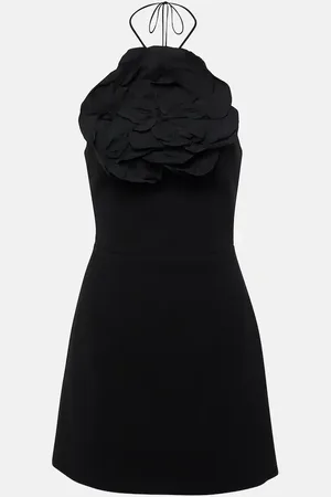 Rebecca Vallance Odetta floral-applique halterneck minidress