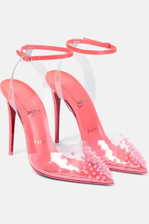 Christian Louboutin Spikoo 100 PVC and leather pumps