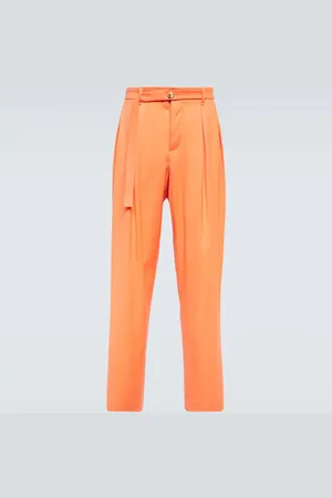 King & Tuckfield Grant high-rise wide-leg wool pants