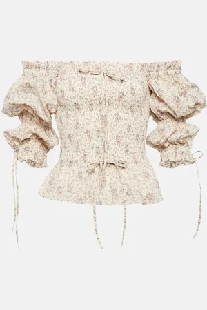 Ralph Lauren Floral off-shoulder cotton top