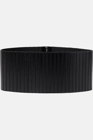 Alaïa Striped corset leather belt