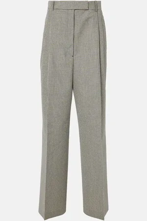 Rohe Gingham wool-blend wide-leg pants