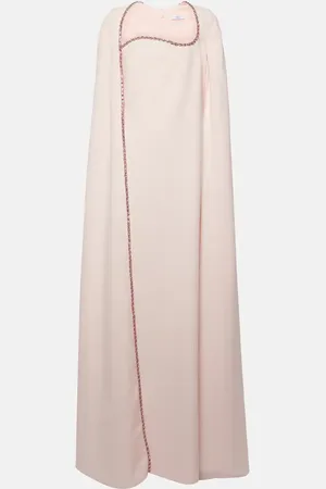 Safiyaa Mattia caped embellished crepe gown