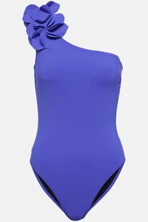Karla Colletto Tess floral-applique swimsuit