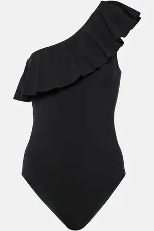 Isabel Marant Sicilya ruffled one-shoulder swimsuit