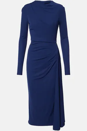 Erdem Draped jersey crepe midi dress