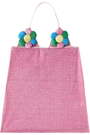 Oseree Lumiere floral-applique lame dress