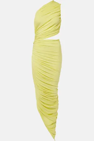 Alaïa Ruched cutout jersey gown