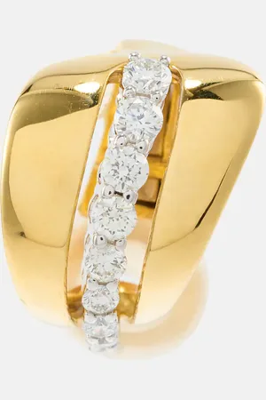 Yeprem Whisper 18kt ear cuff with diamonds