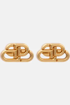 Balenciaga BB XS -plated stud earrings