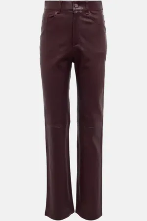 Stouls Terry high-rise straight leather pants