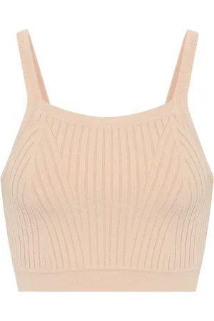 LIVE THE PROCESS Ribbed-knit crop top