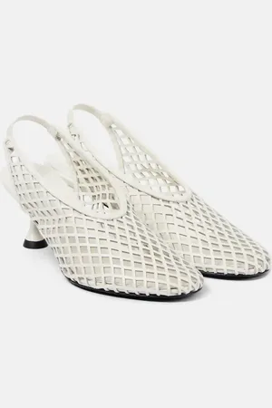 Proenza Schouler Tee leather mesh slingback pumps