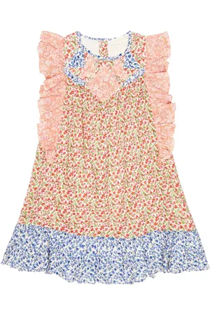 Louise Misha Jyoti floral ruffle-detail cotton dress
