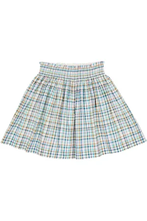 BONPOINT Noumea checked cotton skirt