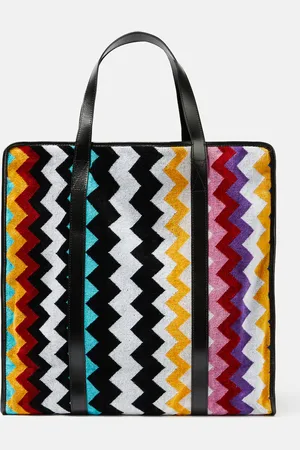 Missoni Cyrus ZigZag leather-trimmed tote bag