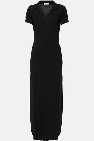 Alaïa Semi-sheer polo dress
