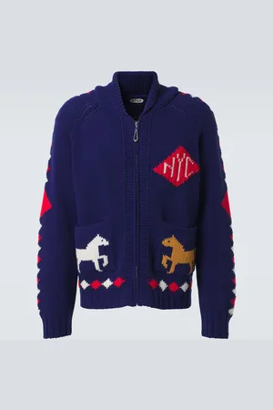BODE Diamond Corral wool zip-up cardigan