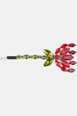 Simone Rocha Carnation crystal-embellished hair clip