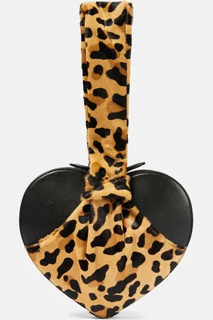 Alaïa Le Cache Cour calf hair and leather clutch