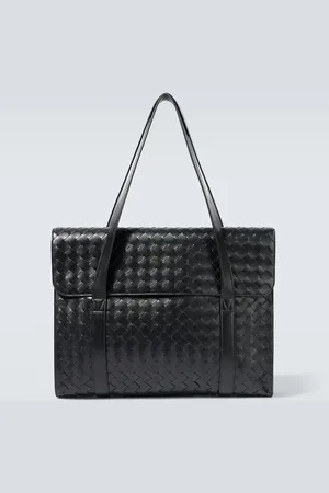 Bottega Veneta Classic Portfolio Intrecciato leather messenger bag