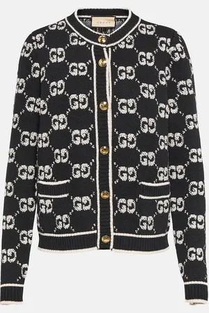 Gucci GG jacquard wool boucle cardigan