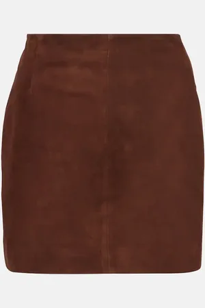 Nour Hammour Remi suede miniskirt