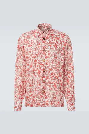 Kiton Floral linen shirt