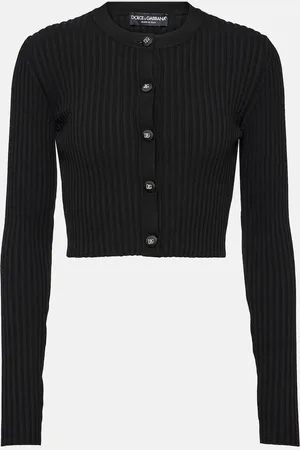 Dolce & Gabbana Ribbed-knit cropped cardigan