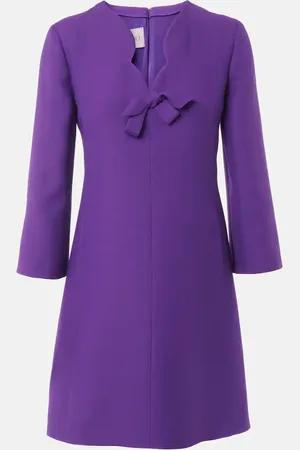 VALENTINO Crepe Couture scalloped minidress