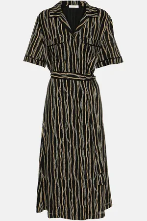 Chloé Printed silk sable shirt dress