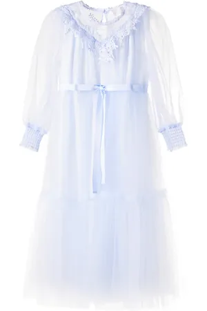 Petite Amalie Lace-trimmed tulle dress