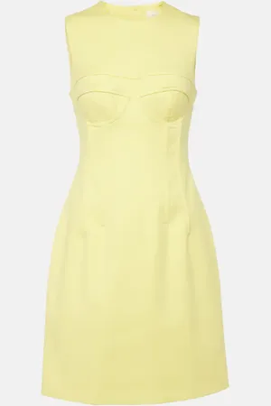 Sportmax Crewneck cotton bustier dress