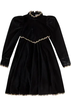 Petite Amalie Lace and velvet dress