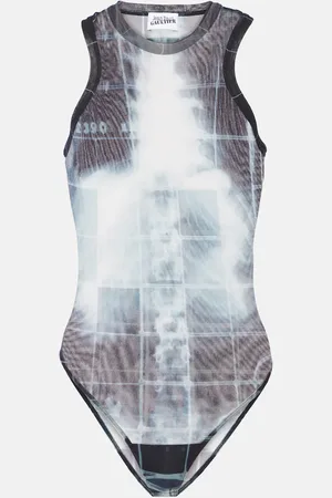 Jean Paul Gaultier Printed tulle bodysuit
