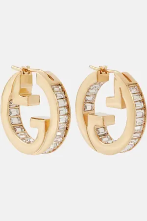 Gucci Blondie embellished hoop earrings