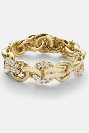 SPINELLI KILCOLLIN Fused Serpens Medium 18kt ring with diamonds