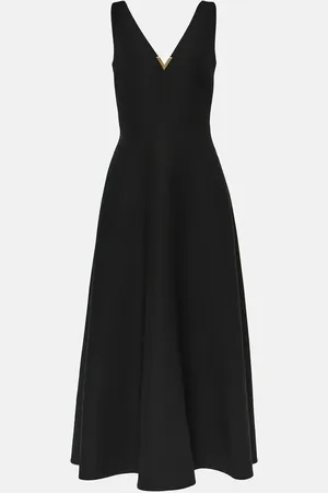 VALENTINO VGold Crepe Couture midi dress