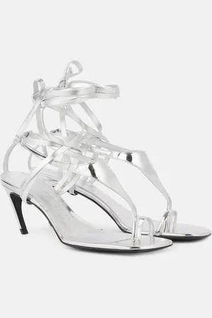 The Attico Nova 65 metallic leather thong sandals