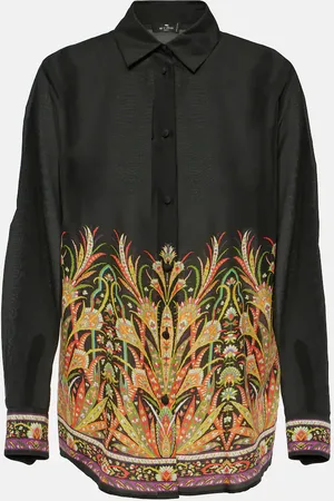Etro Printed cotton and silk shirt