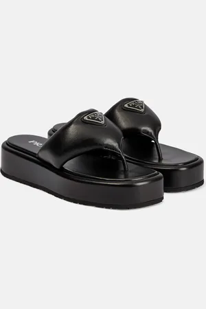 Prada Padded leather platform sandals