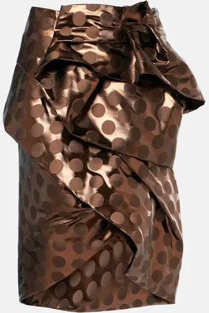 DRIES VAN NOTEN Lame midi skirt