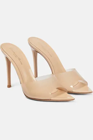 Gianvito Rossi Elle 105 TPU and patent leather mules