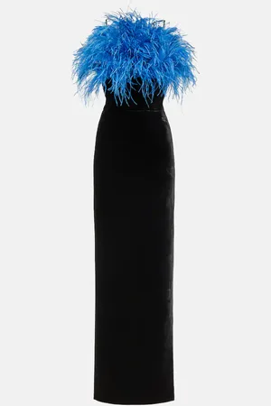 Rasario Feather-trimmed gown