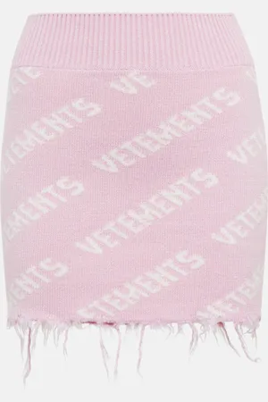 Vetements Logo wool miniskirt