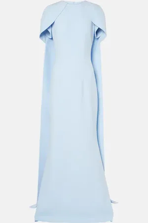 Safiyaa Ginko caped crepe gown