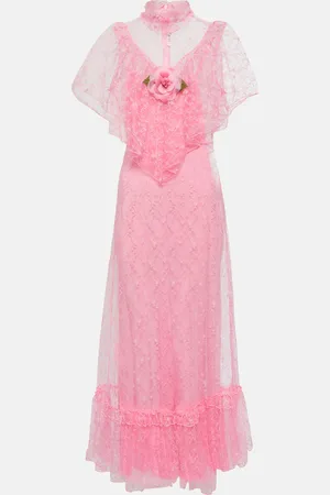 RODARTE Floral-applique lace maxi dress