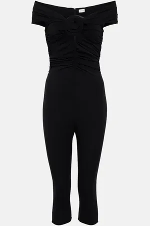 MAGDA BUTRYM Floral-applique jersey jumpsuit